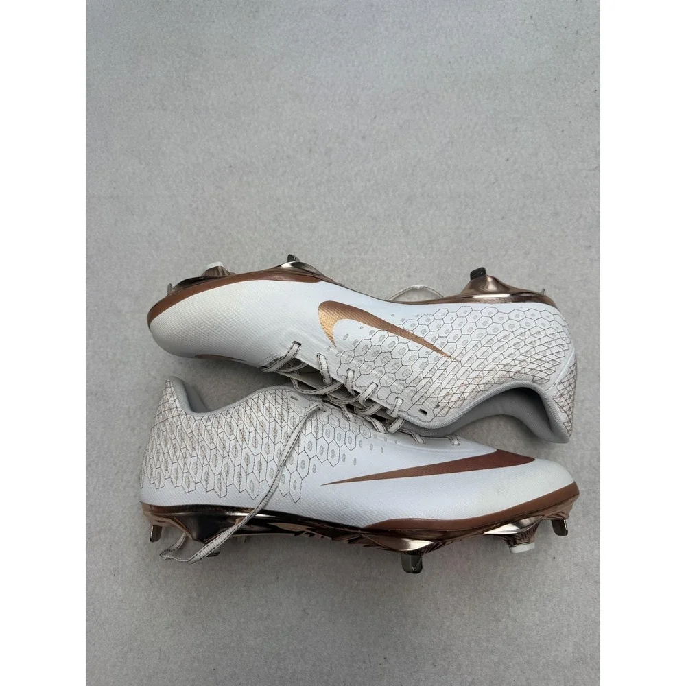 Nike Vapor Ultrafly Elite Football Cleats Mens Sz 14 White Chrome Metallic
